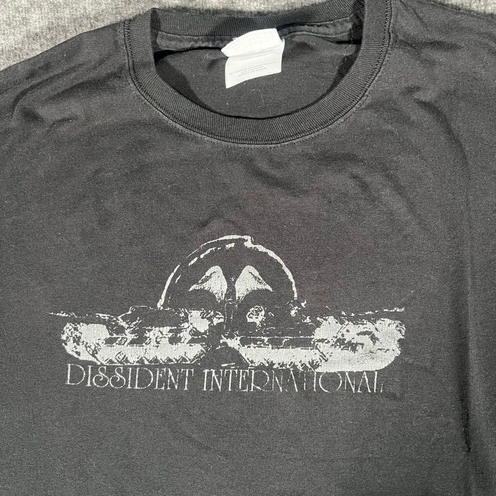Vintage Dissident International Thrashcore Punk Band T-Shirt Hanes Black Large